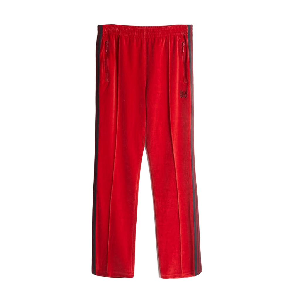 NEEDLES Red Velour Jogger Pants